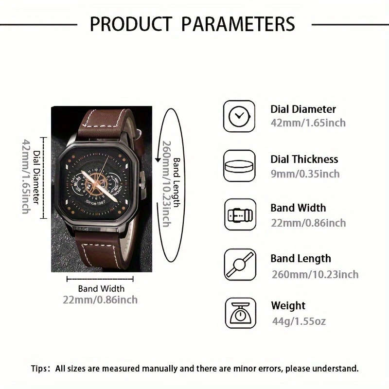 5pcs set Mens Fashion Business Watches Bracelet Set Color sent randomly