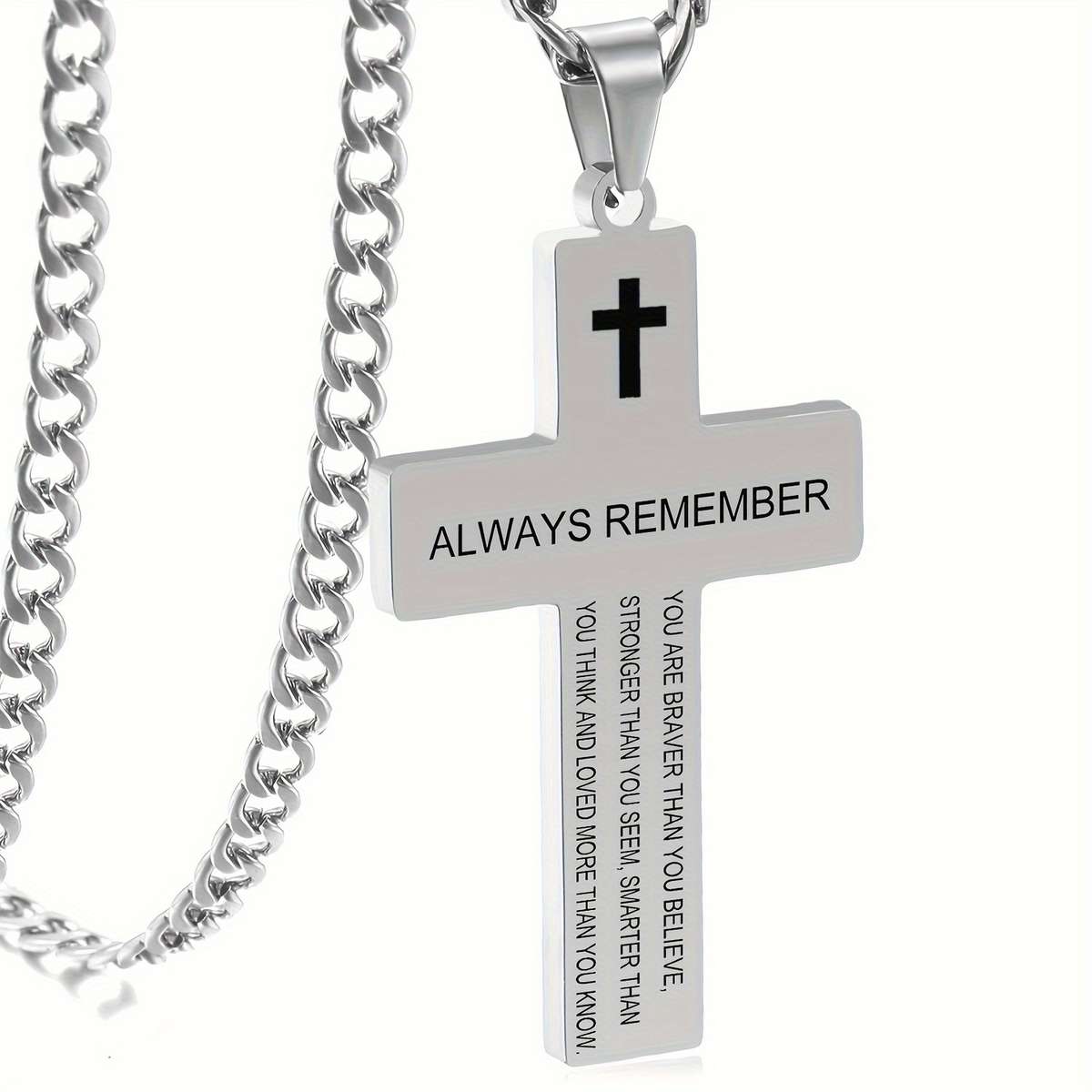Silvery Jesus Theme Pendant