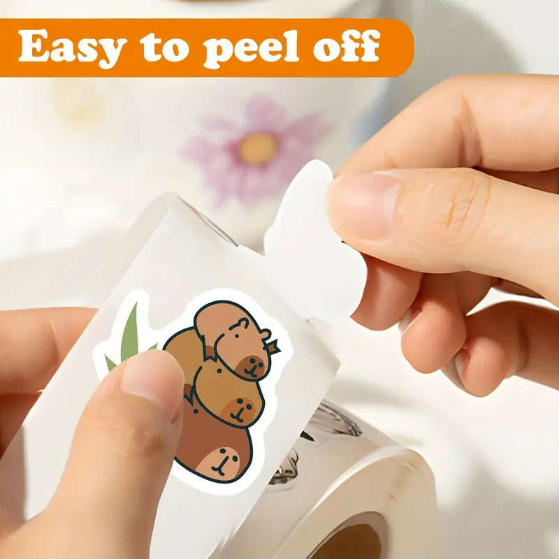 35pcs Capybara Stickers Pack - Cute Cartoon Designs