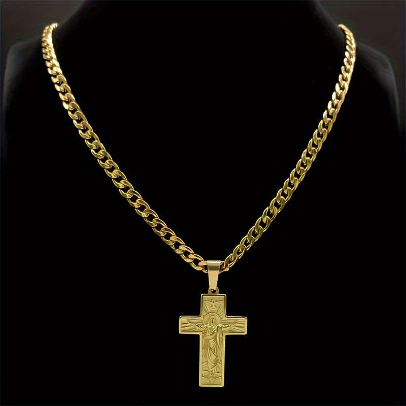 1 Piece Golden Jesus Theme Pendant