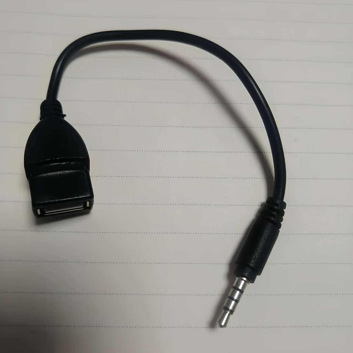 1pc Car Aux Conversion Usb Cable CD Machine MP3 Audio Cable USB To 3.5mm Audio T-port Plug Conn