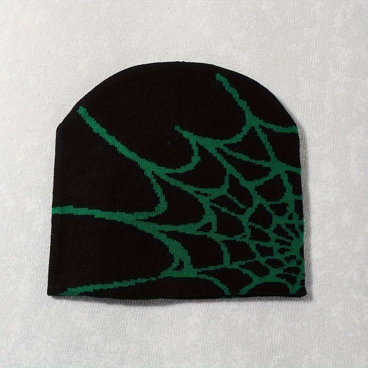1pc Spider Web Knitted Beanie Hat Soft Lightweight Elastic and Warm Unisex Fashion Hat for Hal