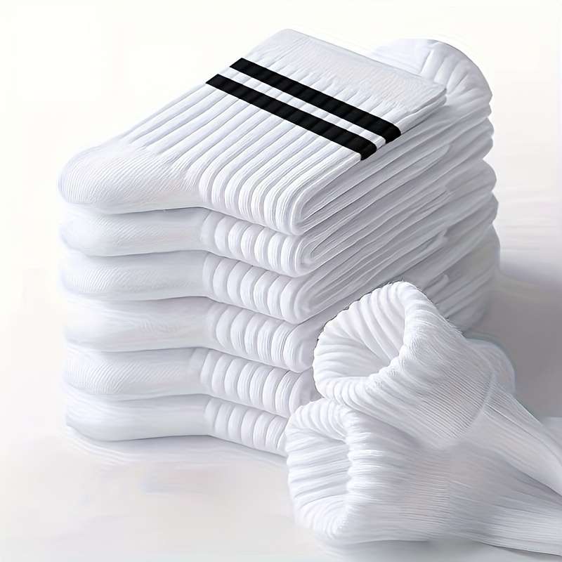 6 Pairs Black One Size High Elastic Socks