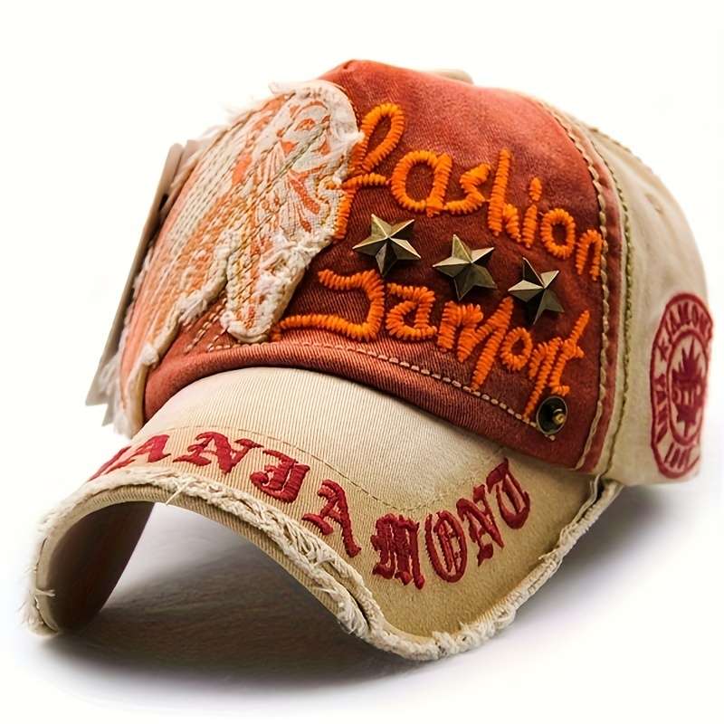 Xpeople Vintage Washed Denim Baseball Cap Adjustable Breathable Trucker Hat With Sun Protect