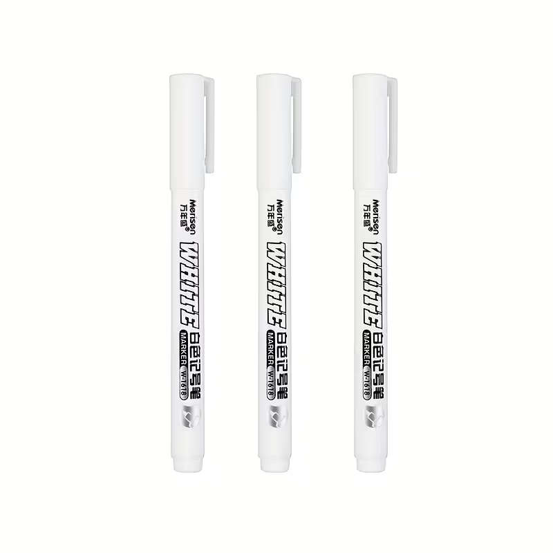3Pcs White Markers Pens