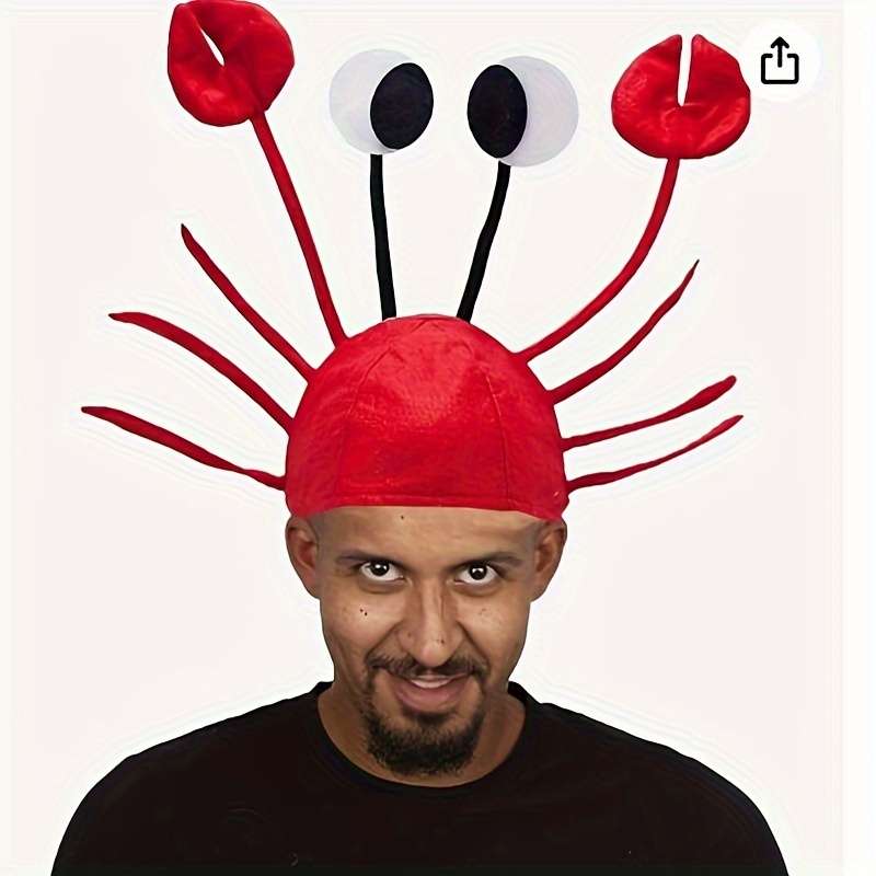 1pc Cute Funny Crab Hat For Unisex Gift