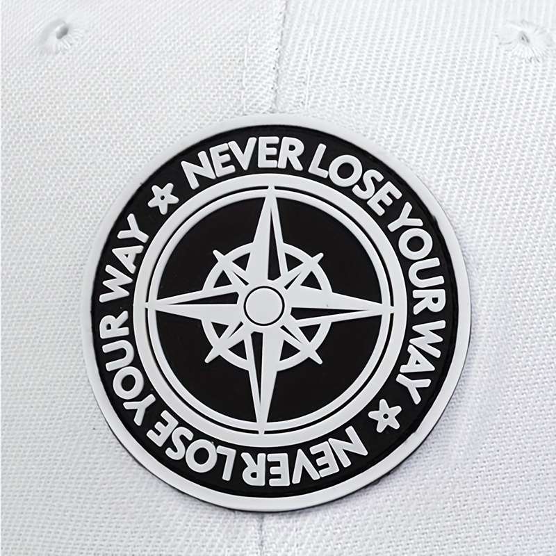 Round Logo Decor Baseball Cap Solid Color Unisex Casual Snapback Hat Adjustable Lightweight Sun
