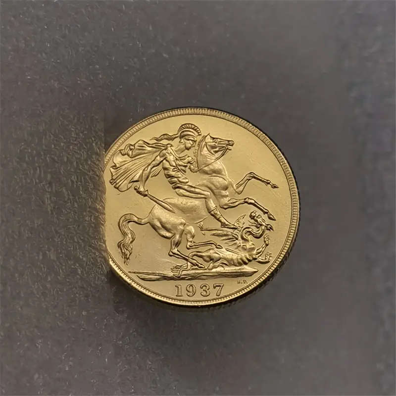 1937 UK Edward VIII Golden Replica Coin