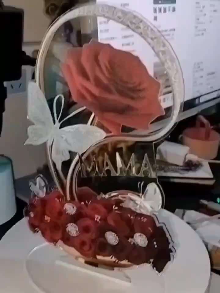 2D Flat Acrylic Rose A Gift Of Roses