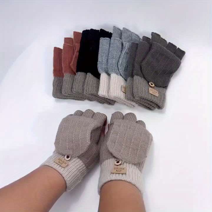 1 Pair Color A Warm Gloves