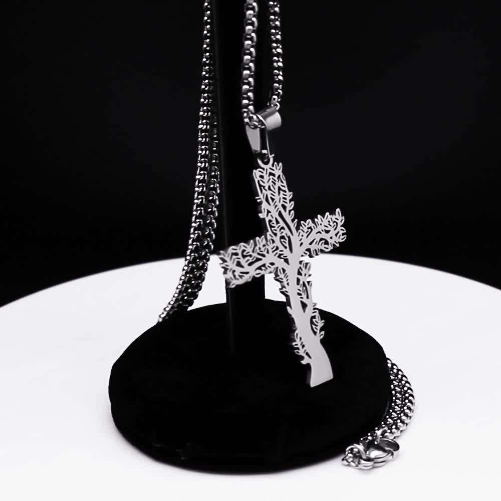 1 Piece Silvery 50 Cm BOX SR Jesus Theme Pendant