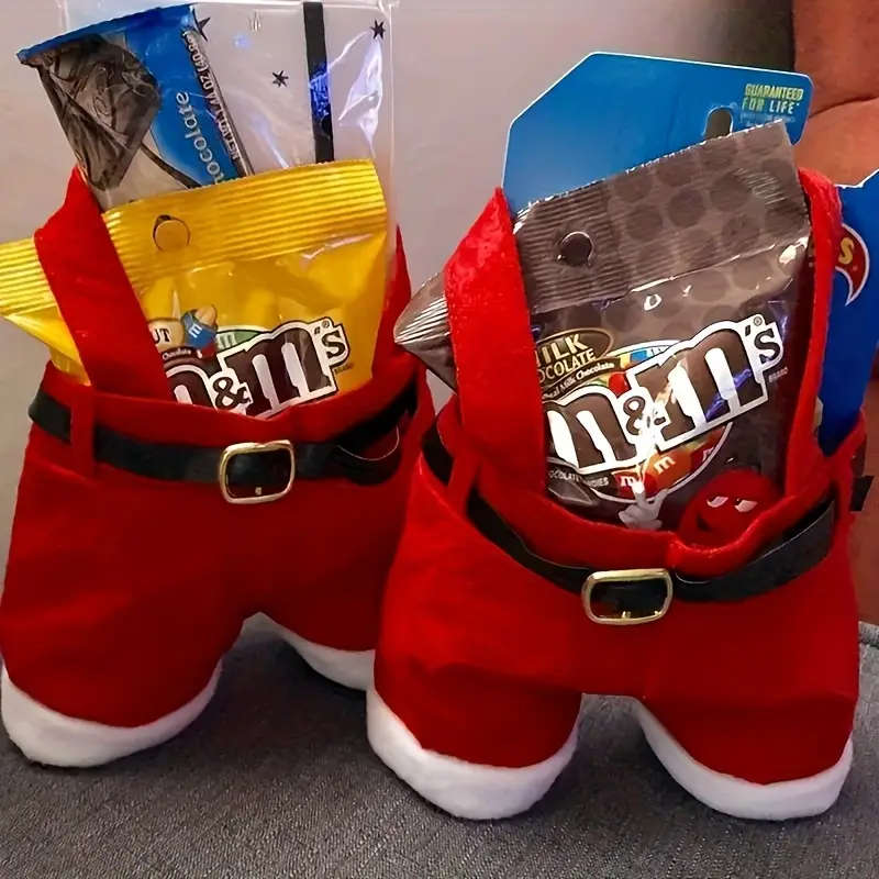 3 Pieces Christmas Santa Pants Gift Bags