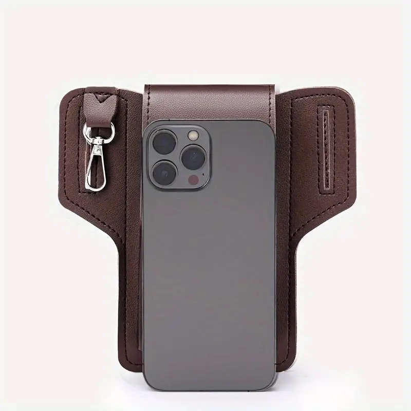 Belt Phone Bag, Faux Leather, Waterproof and Stain Resistant