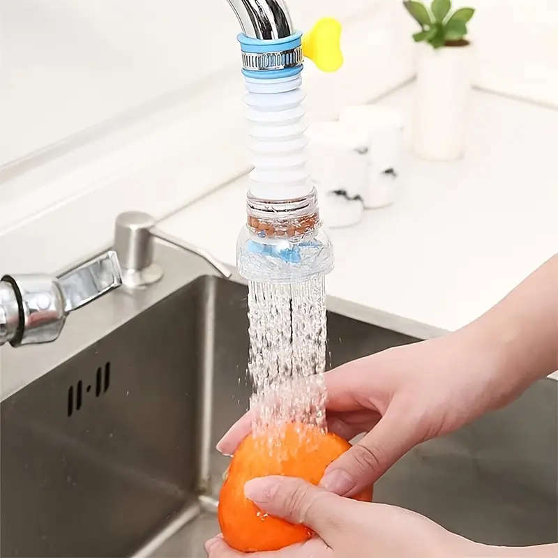 Rotating Faucet Spray Filter With Adjustable Water Saving Design Includes Pressurized