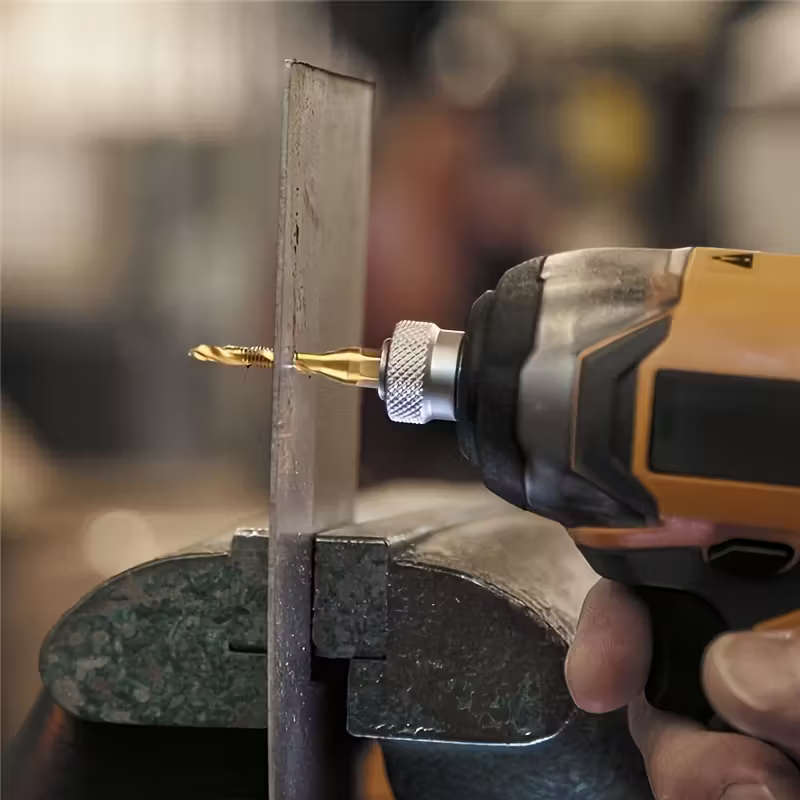 6pcs Titanium Coated HSS Drill Bit Set - Metric Thread M3-M10