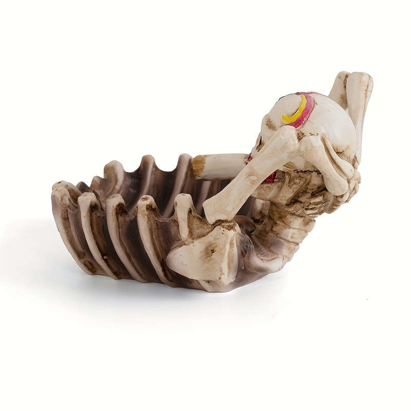 Skeleton full body resin craft ornament can be used as ashtrays storage trinkets exquisite d