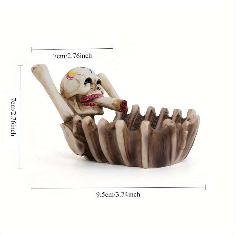 Skeleton full body resin craft ornament can be used as ashtrays storage trinkets exquisite d