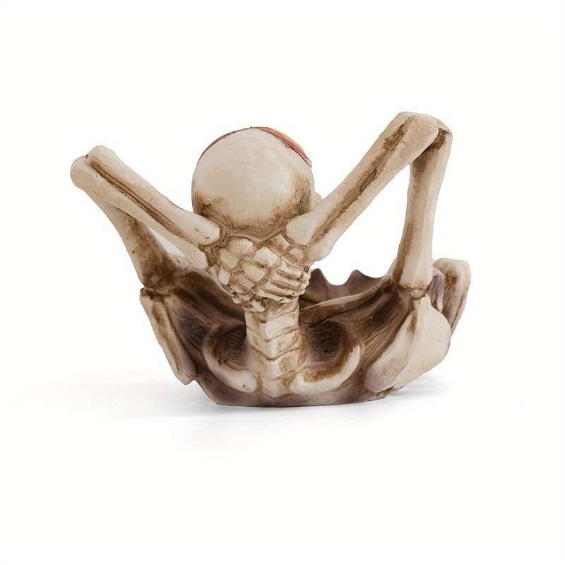 Skeleton full body resin craft ornament can be used as ashtrays storage trinkets exquisite d