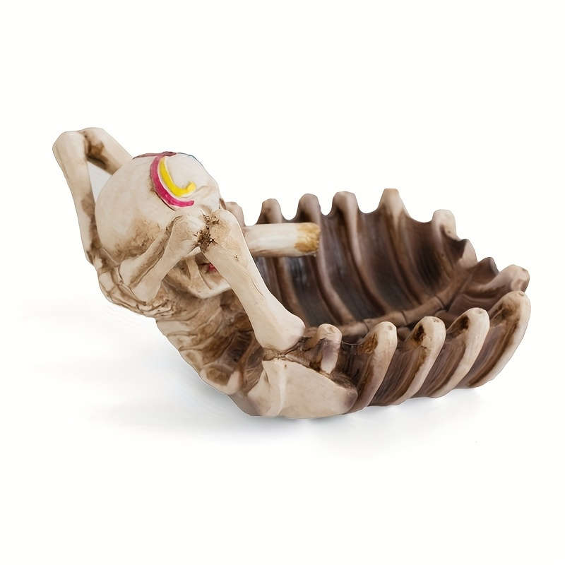 Skeleton full body resin craft ornament can be used as ashtrays storage trinkets exquisite d