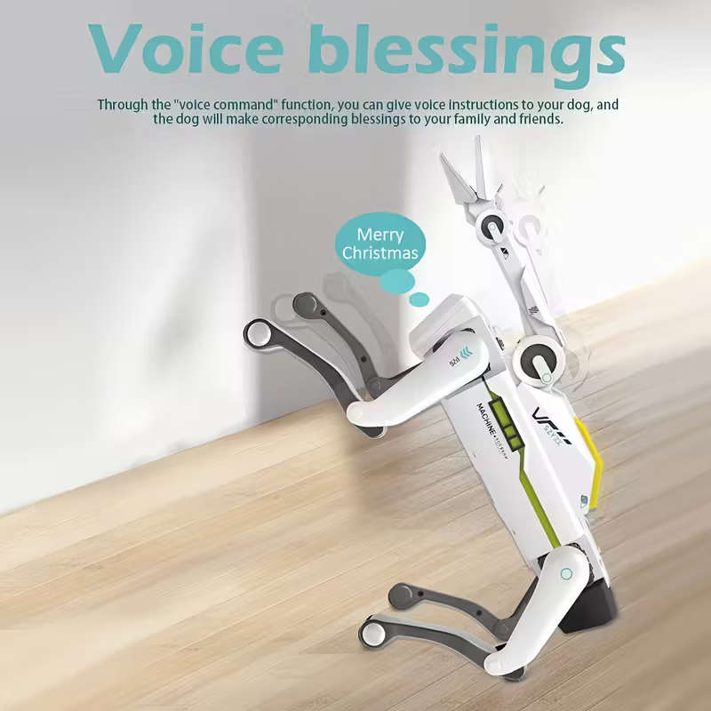 AI Smart Interactive Intelligent Dog Robot with Remote Controlled Arm