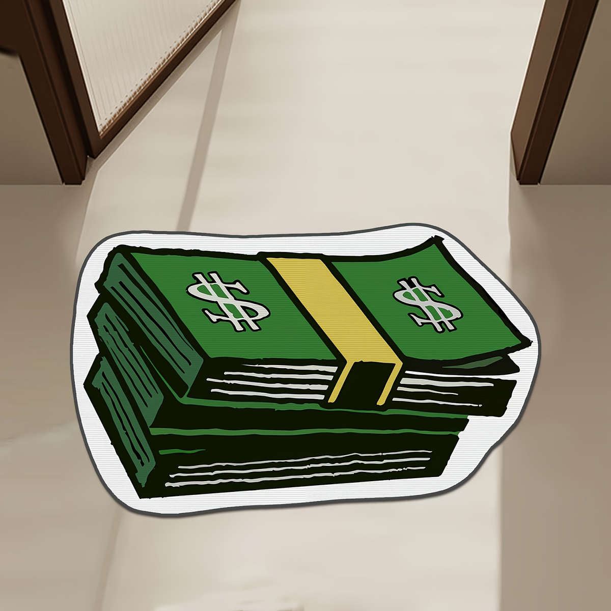 1Pc One Bag Of Golden White Floor Mat