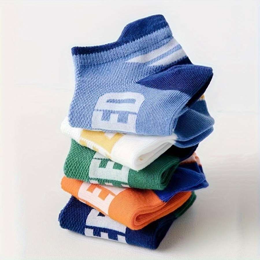 5 Pairs 9 To 12Y High Elastic Socks