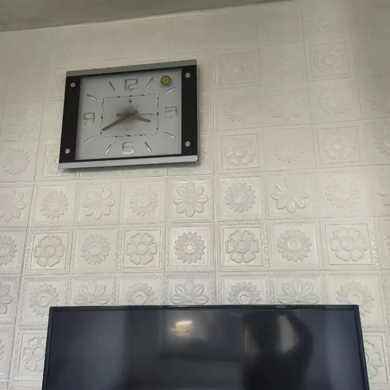 60pcs 3D Wall Tile Stickers Foam Self Adhesive Anti-collision Wallpaper