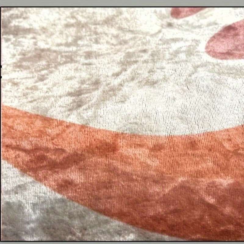 1Pc 60x60cm 23.6x23.6inch Blue Flower Floor Mat