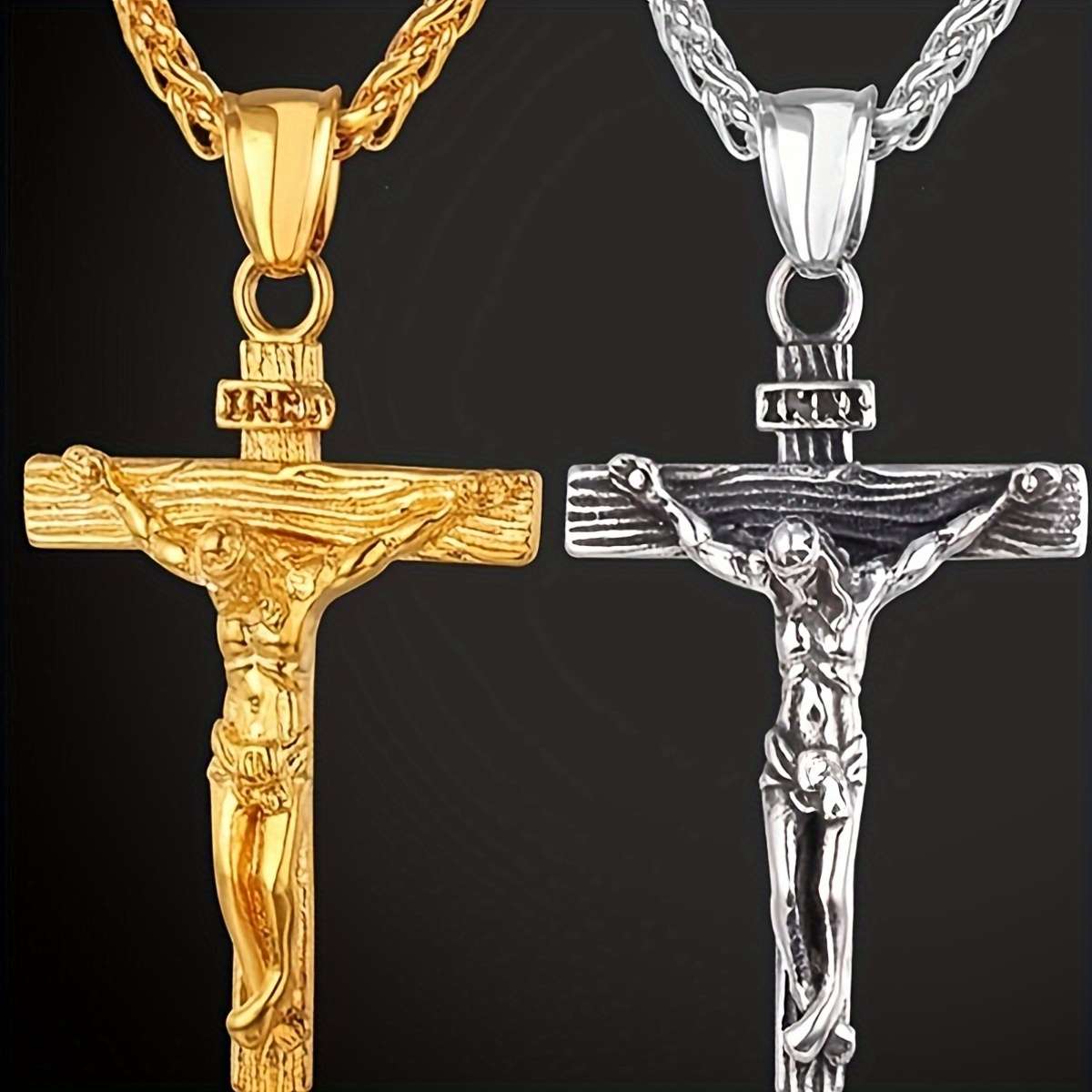 1 Piece Silvery Jesus Theme Pendant