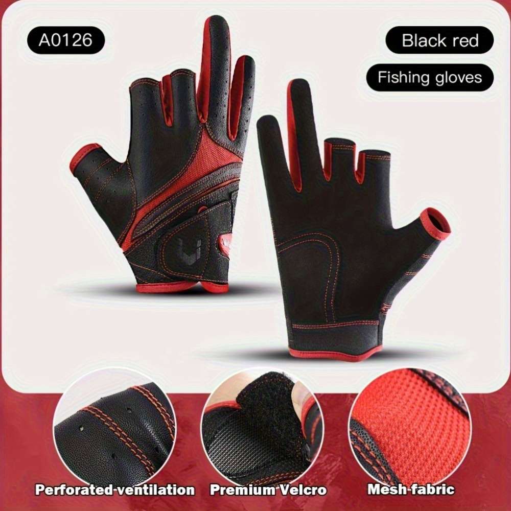 1 Pair Red Size L Outdoor Sports Gloves