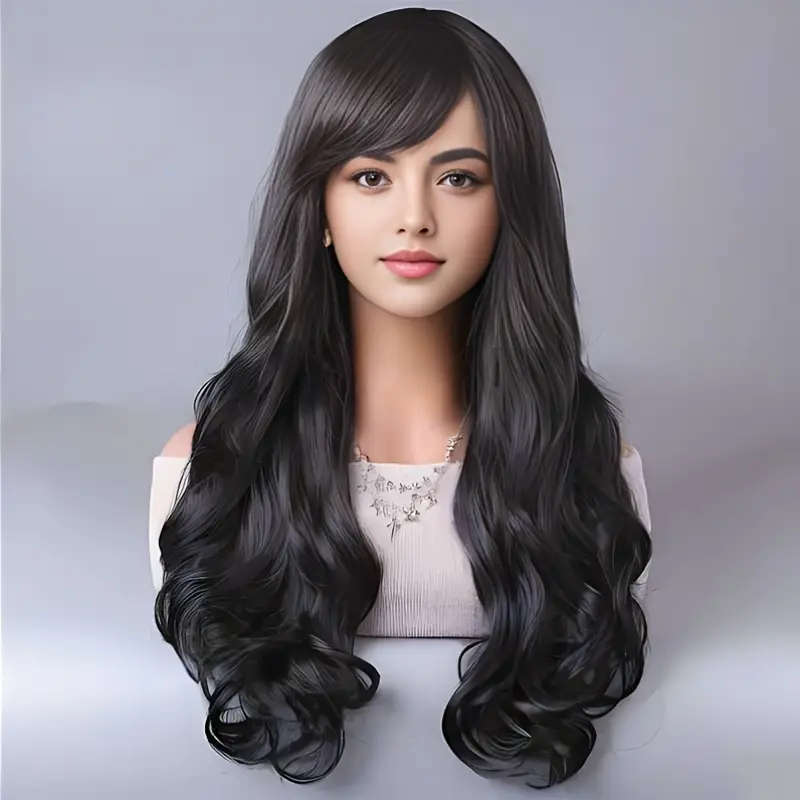 Braided Wig Elegant Long Curly Hair