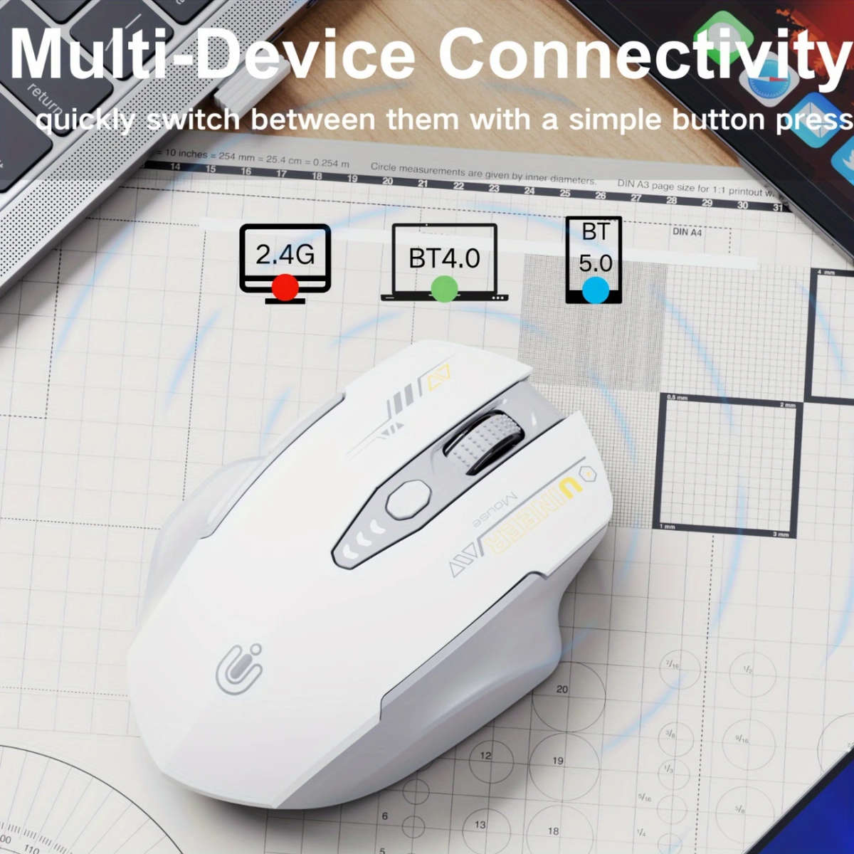 Rechargeable Ergonomic Wireless Mouse