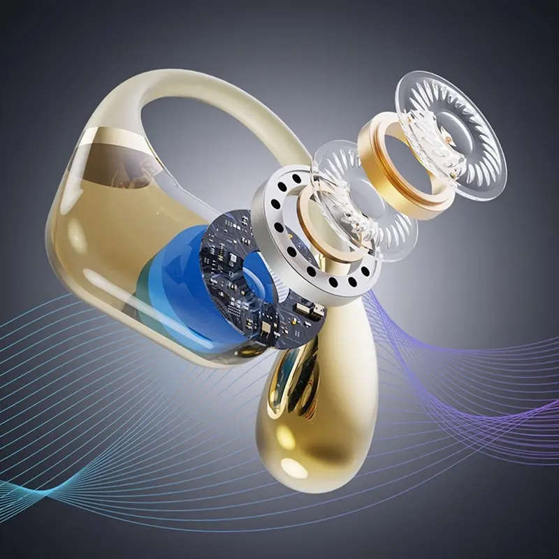 True Wireless on-Ear Music Headset Gaming Earbuds Video TWS HIFI Dolby Bass 9D Stereo HD Calling Ear