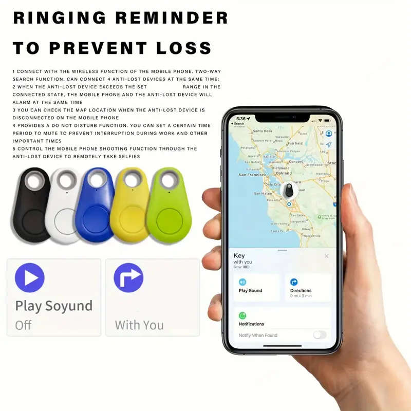 5 Mini Smart Wireless Item Finders
