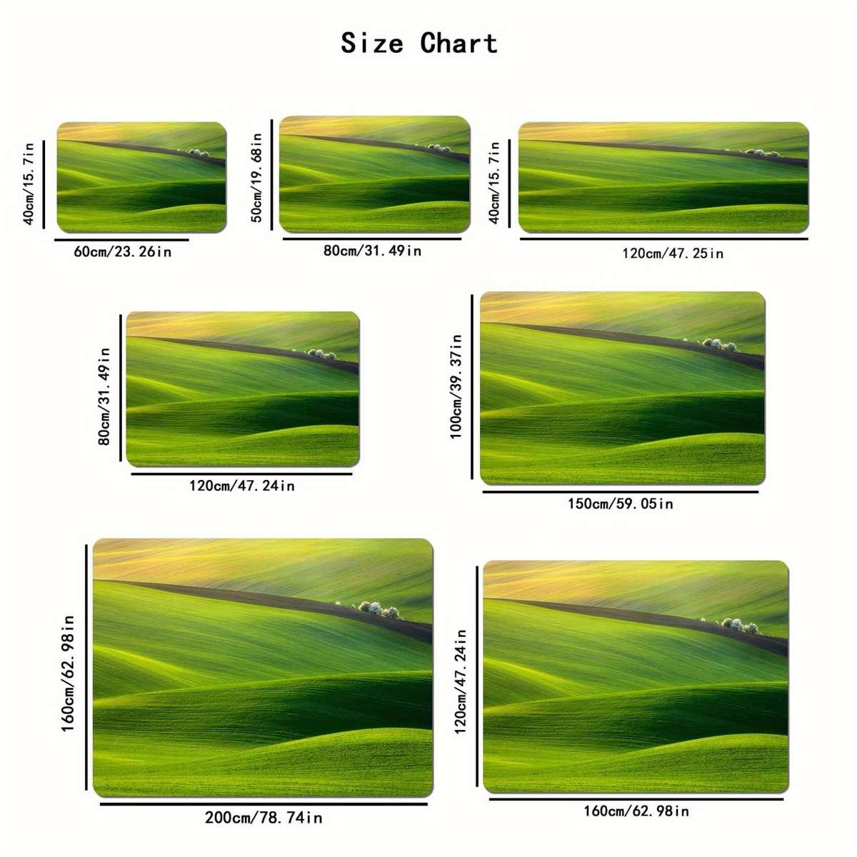 1Pc 80x120cm Floor Mat