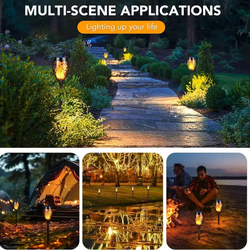 6-Pack Solar Flickering Flame Lights