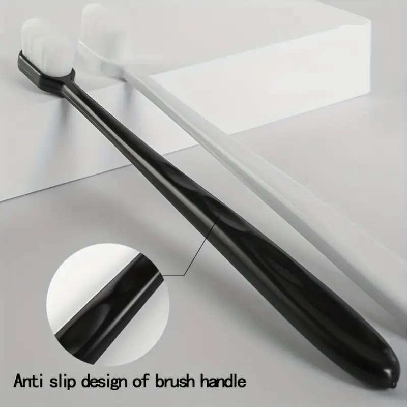 4Pack Extra Soft Manual Toothbrushes with Microfiber Bristles Nano Toothbrush Set for Deep Cleaning