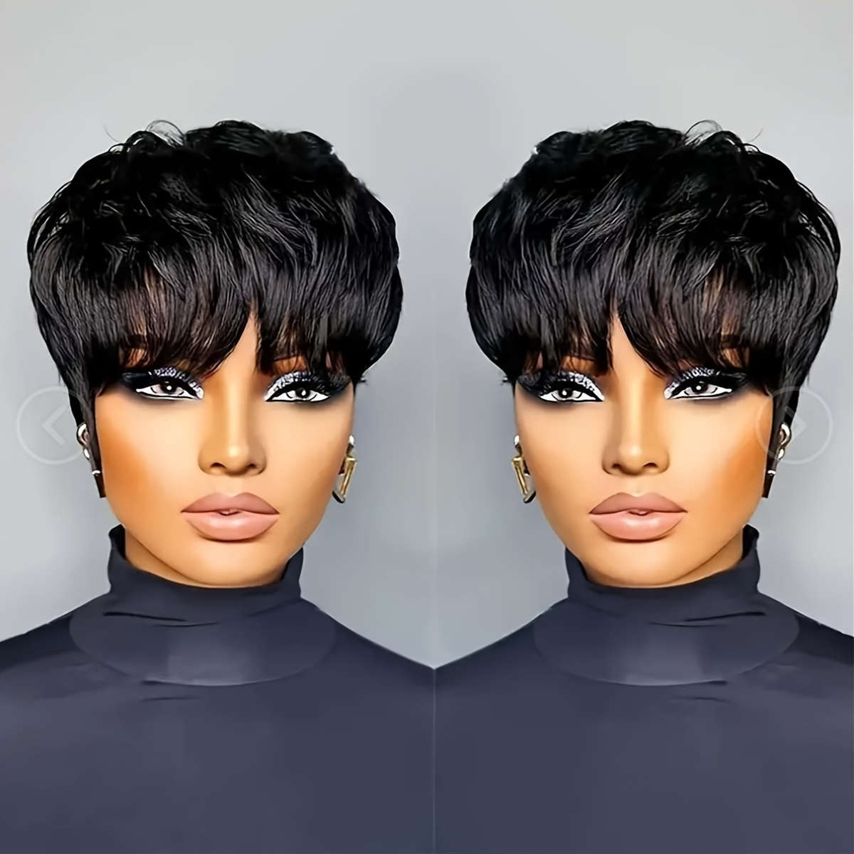 Black 15.24cm Fashion Design Wig