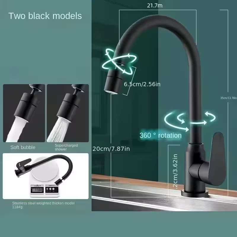 Modern Kitchen Faucet with Swirl- Sprayer