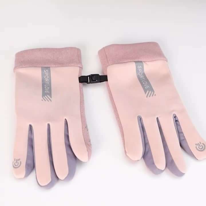 1 Pair Pink Warm Gloves