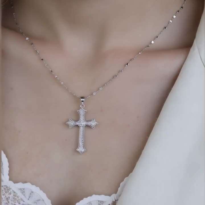 Silvery Jesus Theme Pendant