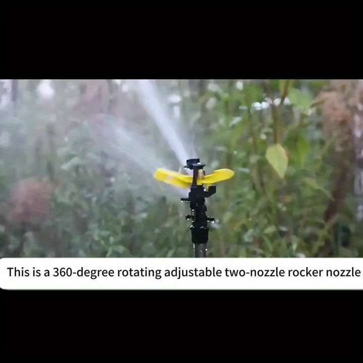 3Pcs Heavy Duty Rotating Lawn Sprinkler With Adjustable Spray