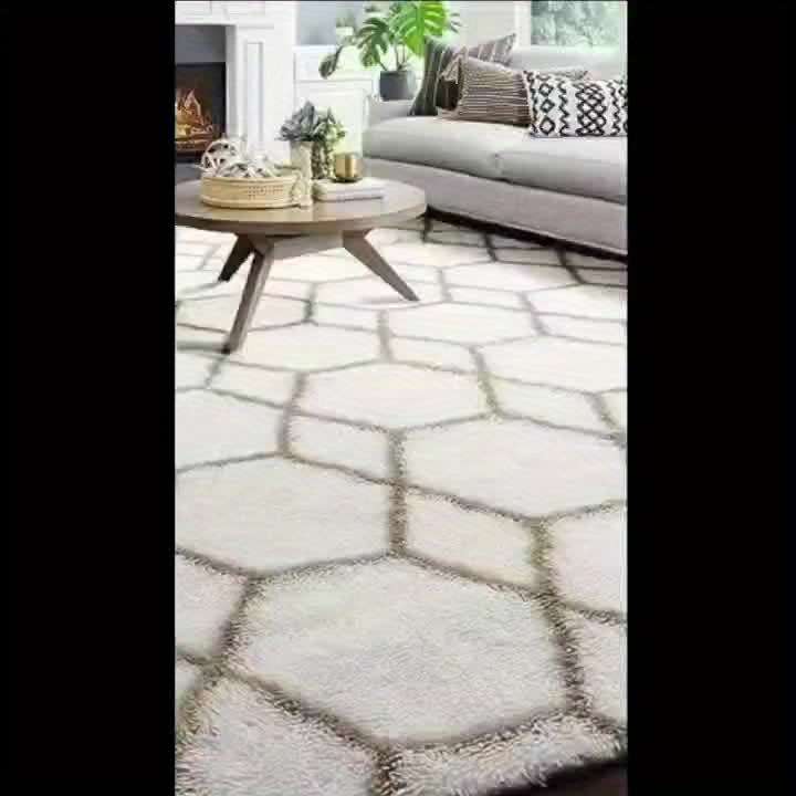 1Pc 100x120cm Gray Bottom Black Line Floor Mat