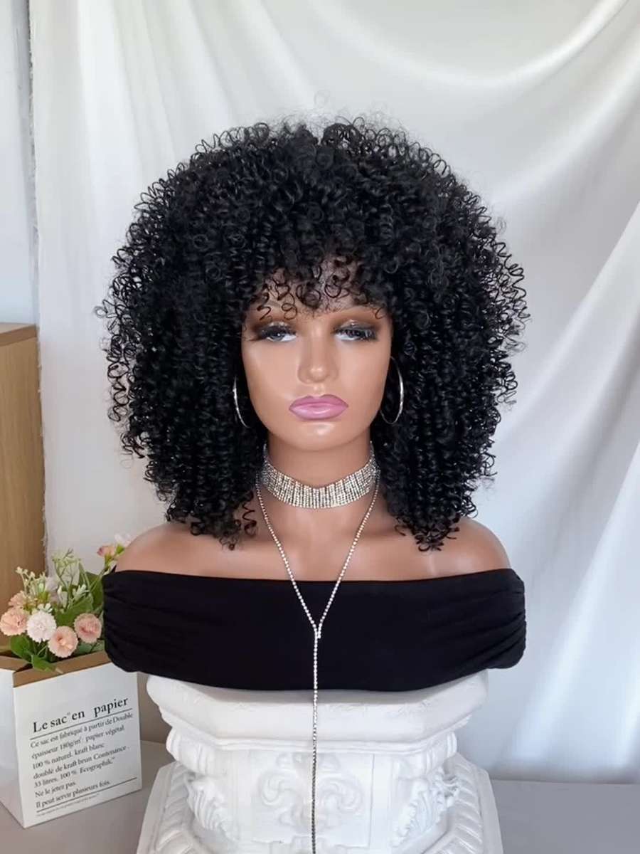 1Pc Black 40.64cm Fashion Design Wig