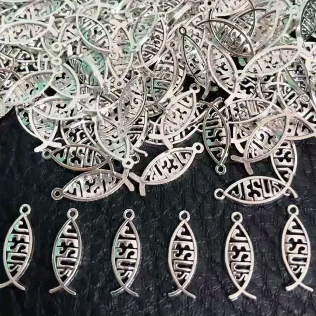 1 Piece Mixed Transparent Color 50pcs Jesus Theme Pendant
