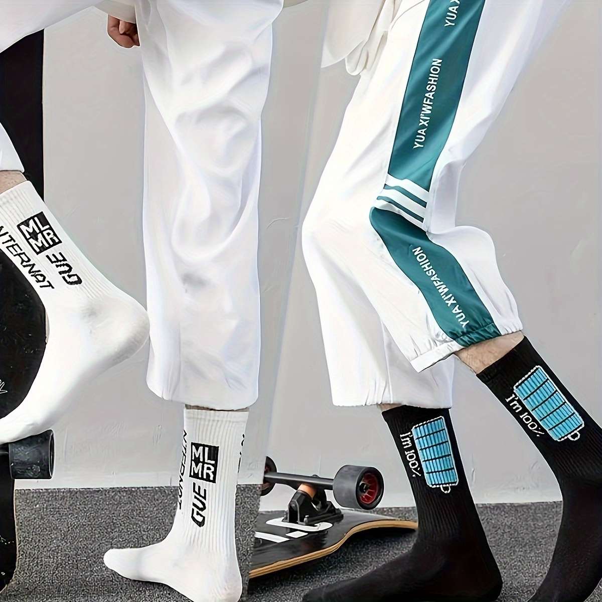 4 Pairs One Size High Elastic Socks