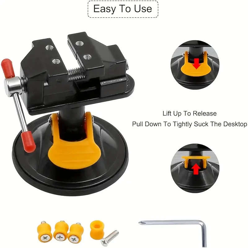 Mini Table Vise Clamp 360 Suction Vice Clamp Drill Press Vise Table Bench Vice Craft Vise Diy