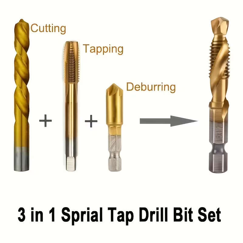 Heavy-Duty Drill and Tap Set - 3PC