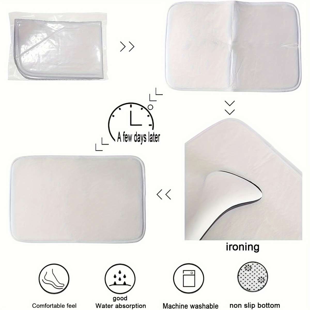 1Pc 23.6x35.4inch 60x90cm Floor Mat