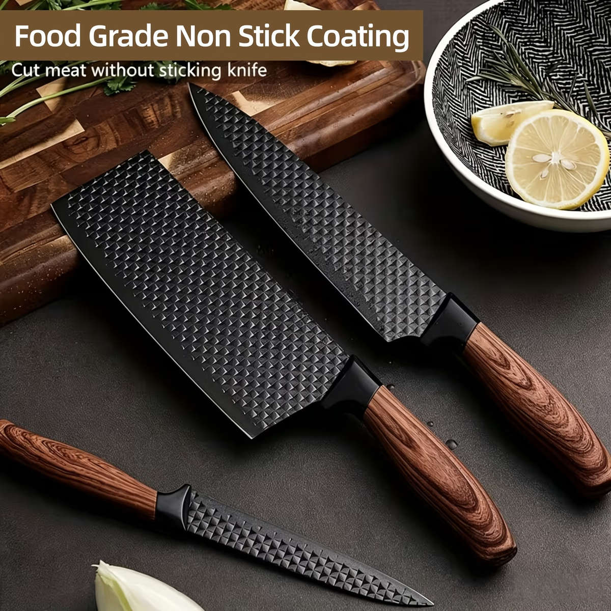 6PC Kitchen Stainless Steel Knife Set